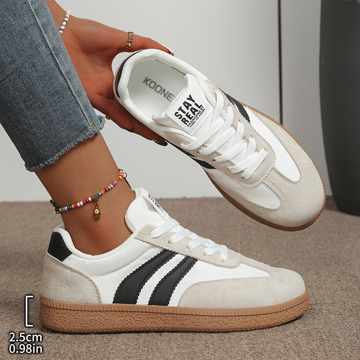 Damen Retro Sneaker Freizeit Stil – Bequeme Turnschuhe für Alltag & Streetwear