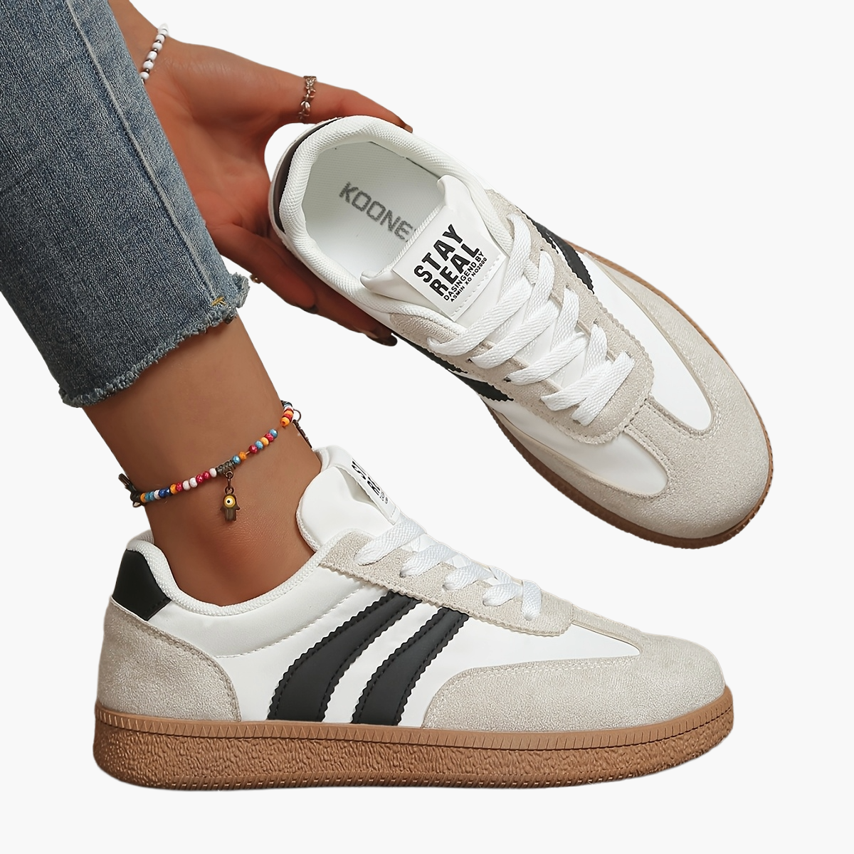 Damen Retro Sneaker Freizeit Stil – Bequeme Turnschuhe für Alltag & Streetwear