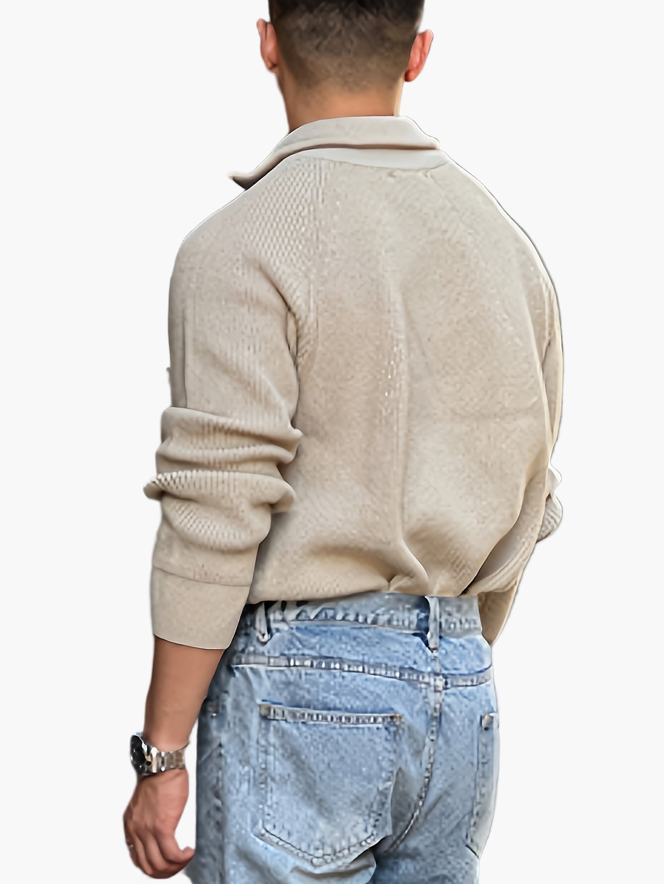 Herren Strickpullover mit Reißverschluss – Moderner Freizeitstil für Herbst und Winter