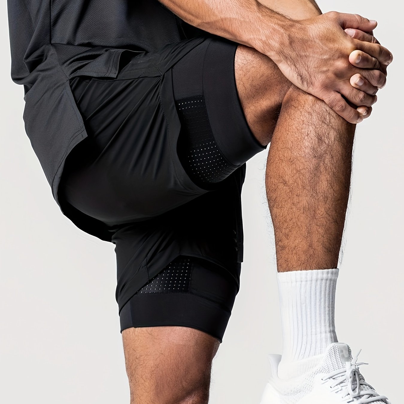 Herren Trainingsshorts 2-in-1 Performance Fitness Laufshorts