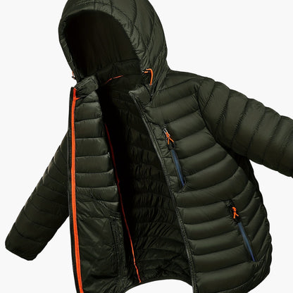 Herren Steppjacke mit Kapuze für Outdoor und Freizeit – Leicht & Warm