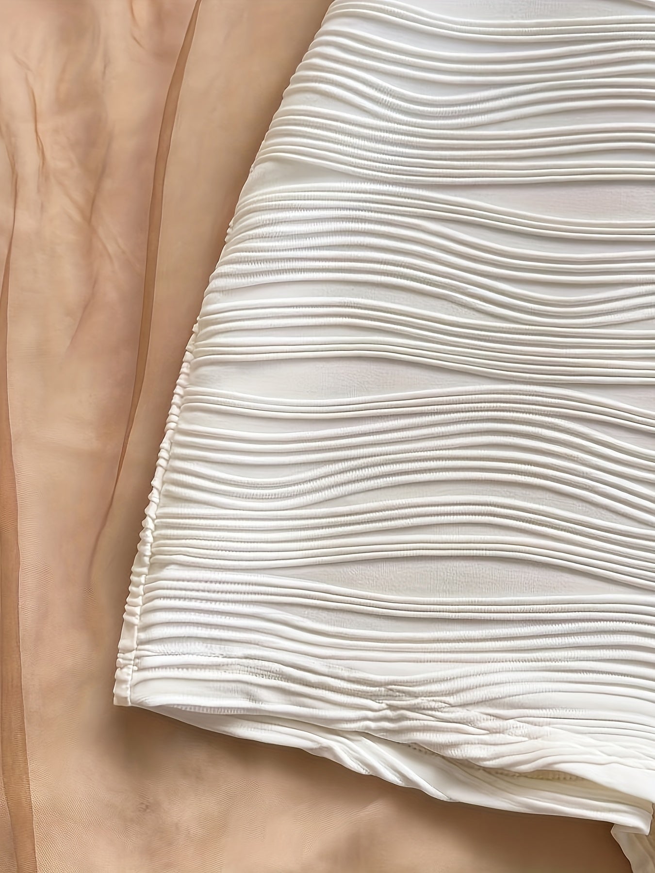 Damen Badeanzug mit Wellenstruktur und Boyshort-Schnitt – Eleganter Einteiler für Strand und Pool
