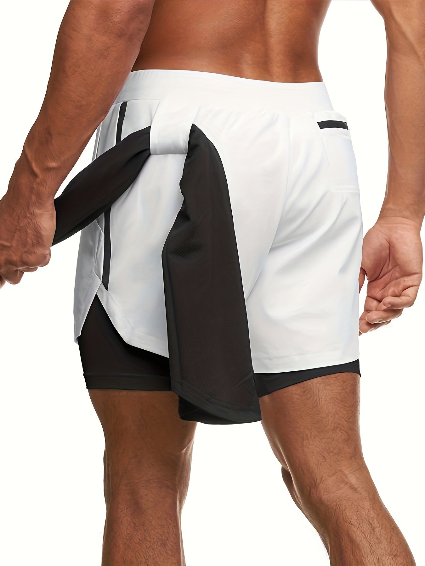 Herren Trainingsshorts mit Doppellage – Perfekt für Fitness, Laufen & Sport