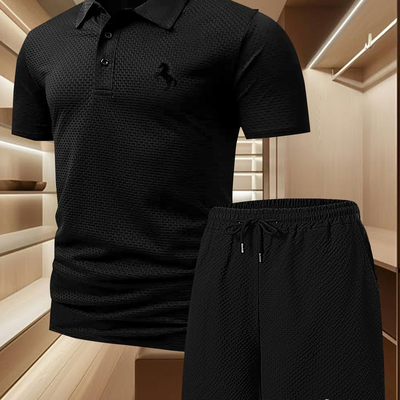 Herren Polo Set – Elegantes Freizeit-Outfit mit Poloshirt und Shorts, Stilvoll & Bequem für Alltag und Freizeit