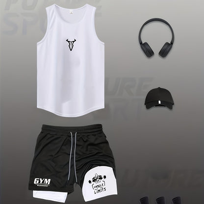 Herren Fitness Tanktop und Shorts Set – Sportliches Trainingsoutfit für das Fitnessstudio