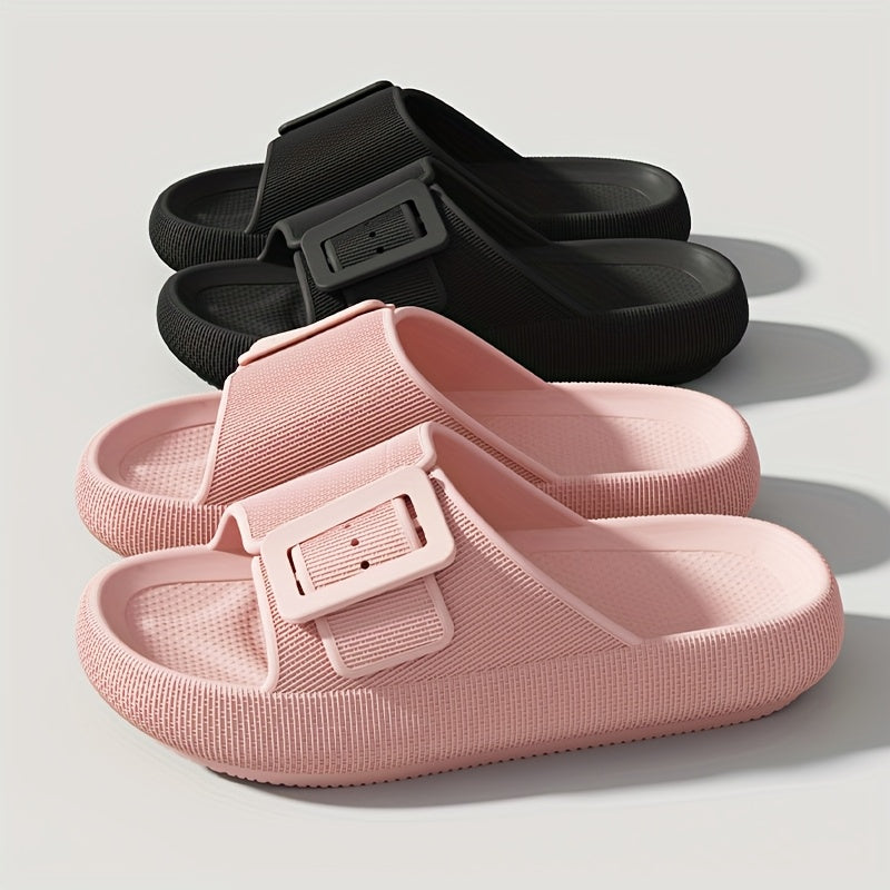 Damen Plateausandalen mit großer Schnalle – Modische Freizeitschuhe für Alltag & Relaxen