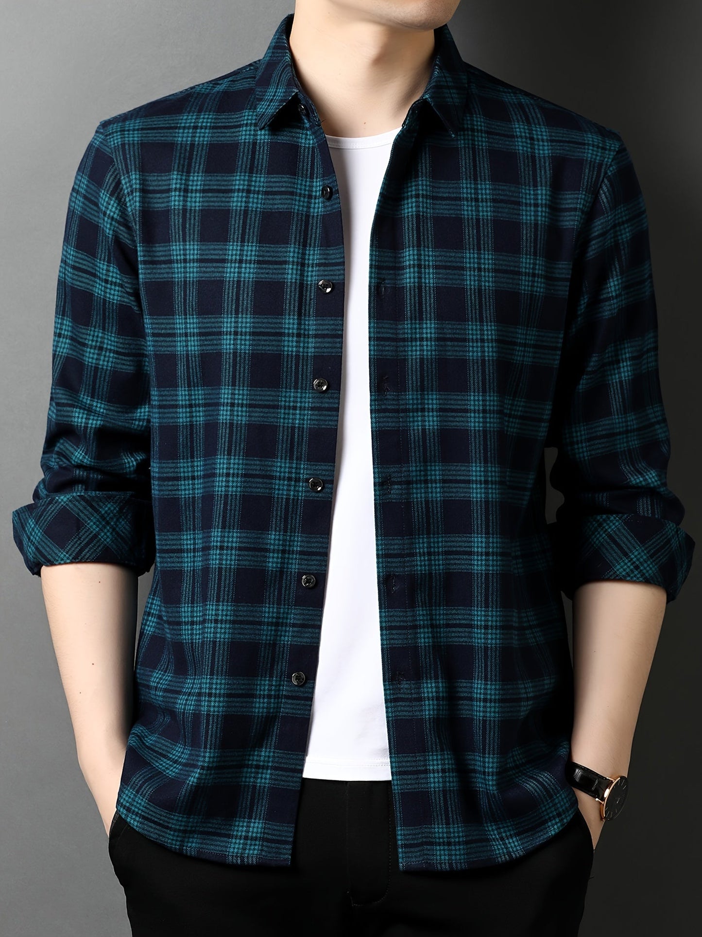 Herren Modernes Karohemd – Eleganter Freizeit- und Business-Look