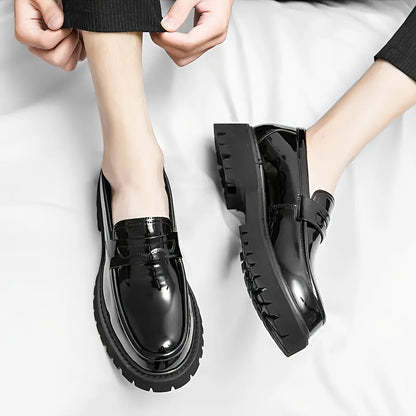 Herren Chunky Loafer – Modischer Business- und Freizeit-Slipper