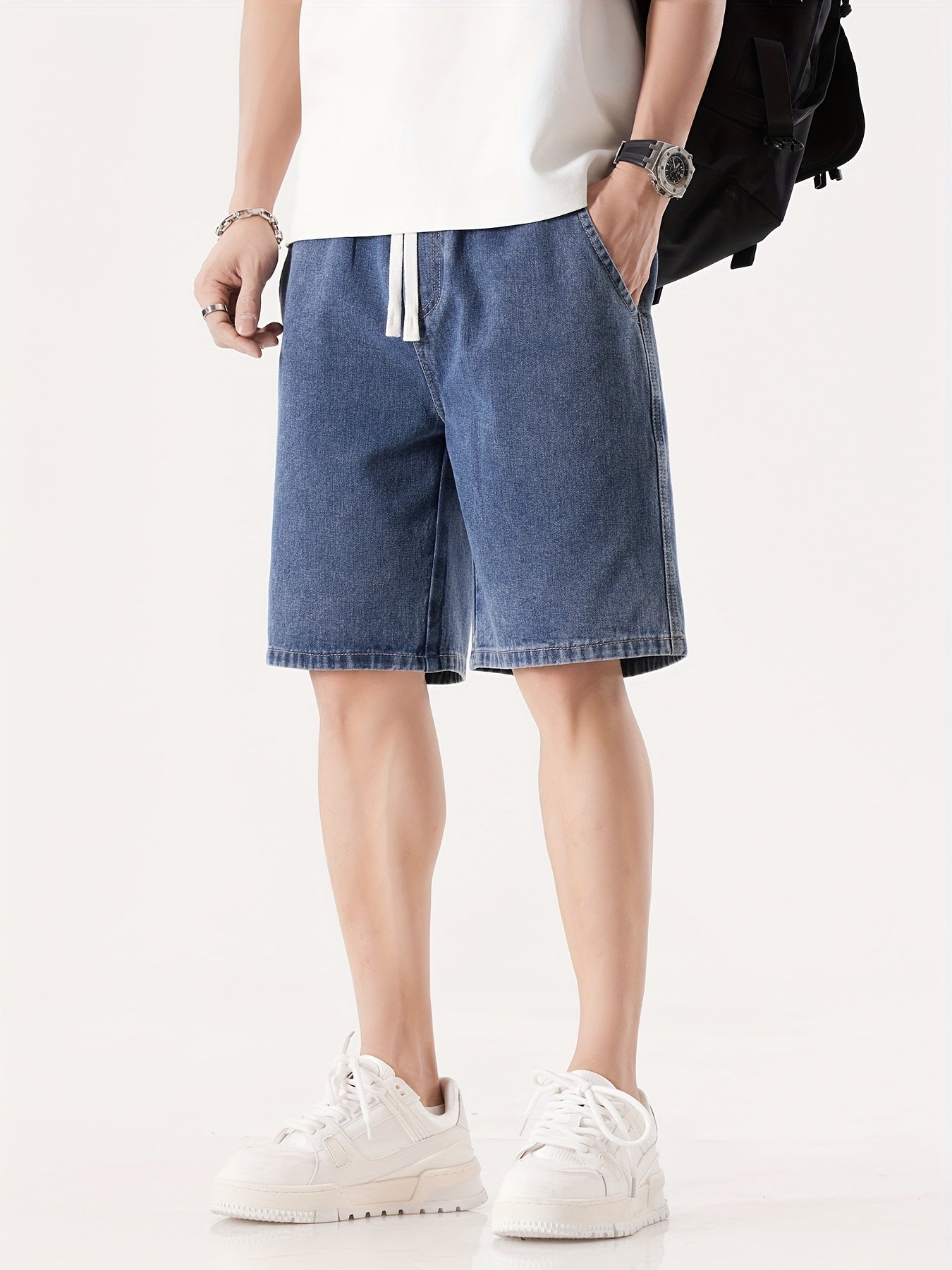 Herren Denim Shorts Lockerer Schnitt für Freizeit und Alltag