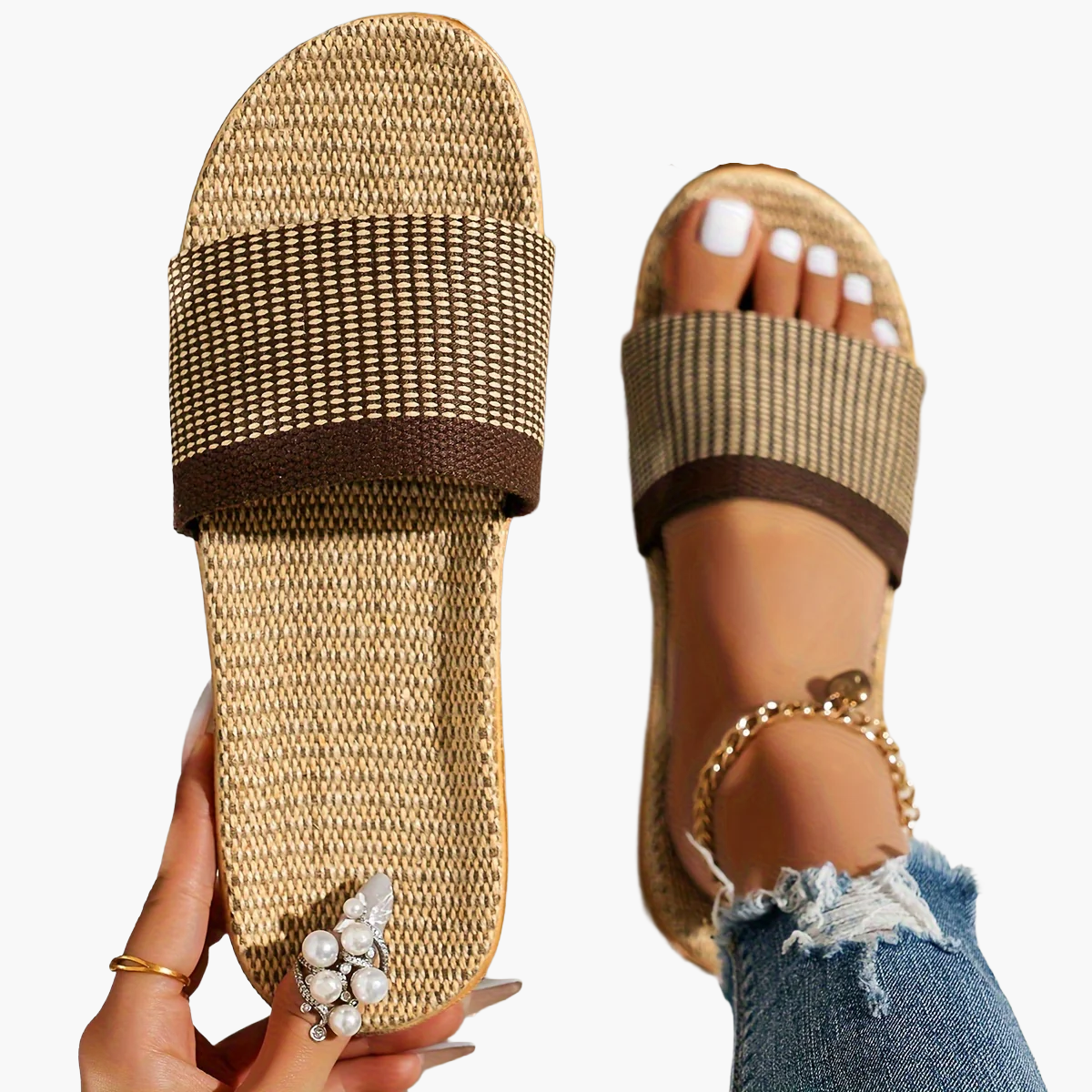 Damen Sommer Pantoletten Komfort Casual Hausschuhe – Modische Slipper für Freizeit und Alltag