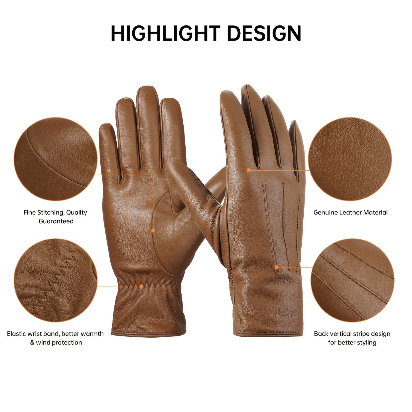 Damen Handschuhe aus weichem Material - Pflaume