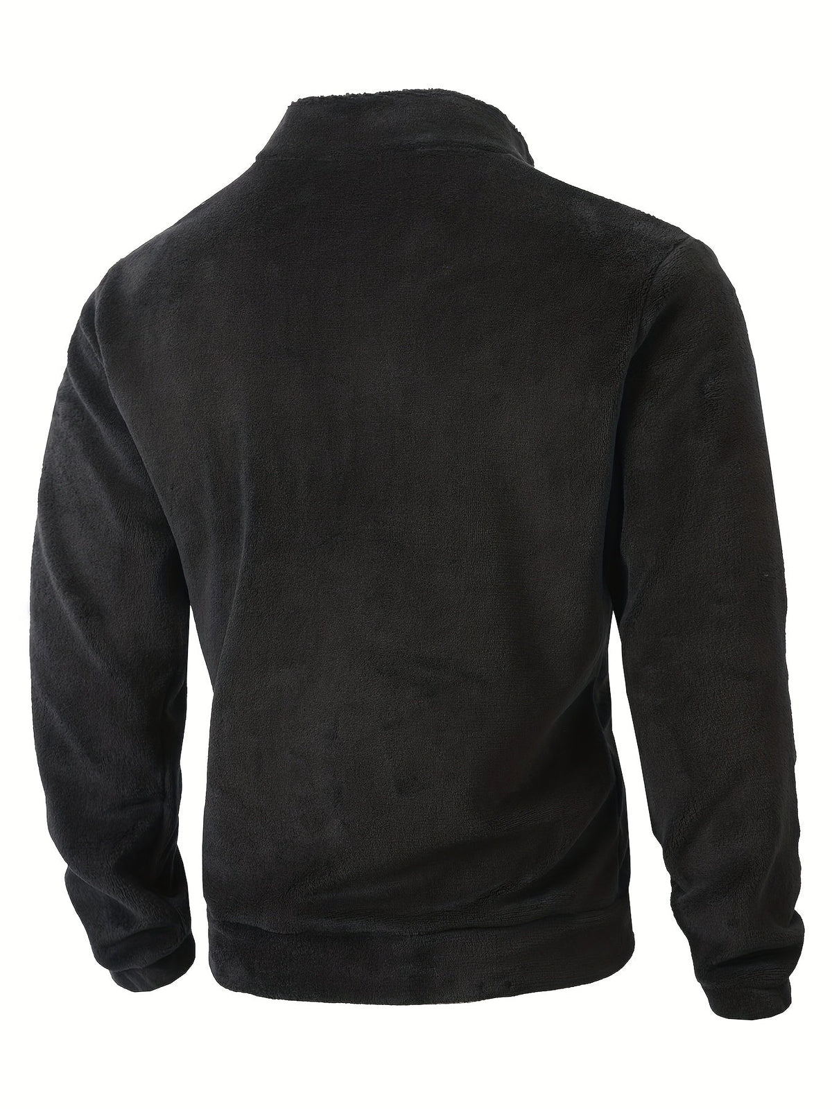 Fleece Pullover Herren mit Reißverschluss Stehkragen und Kängurutasche