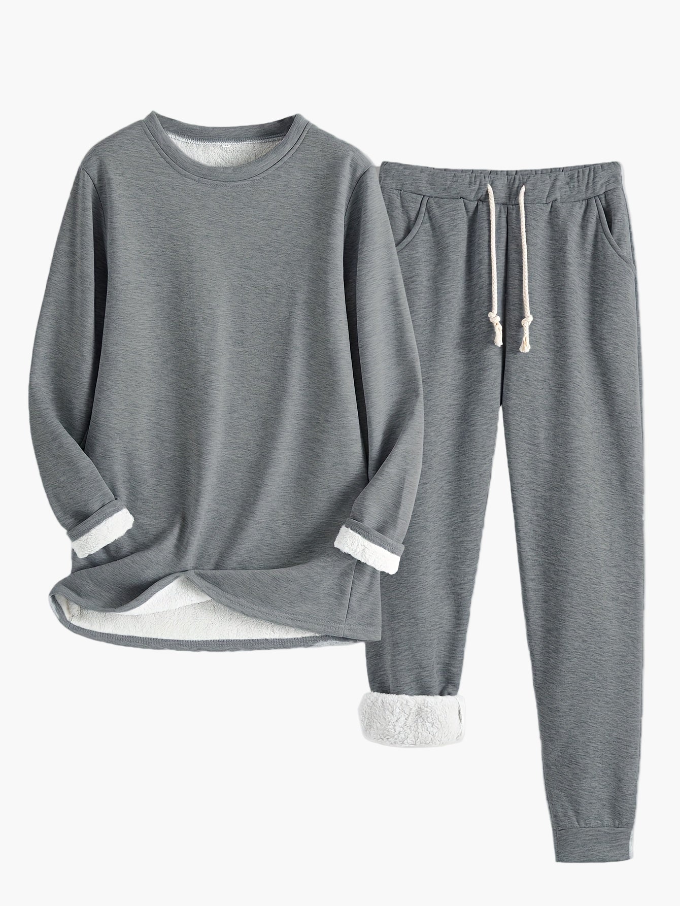 Damen Kuschelige Lounge-Set Zweiteilig – Bequemer Hausanzug für Alltag & Freizeit