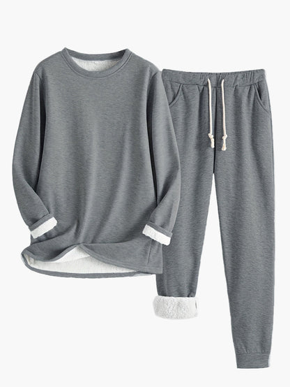Damen Kuschelige Lounge-Set Zweiteilig – Bequemer Hausanzug für Alltag & Freizeit
