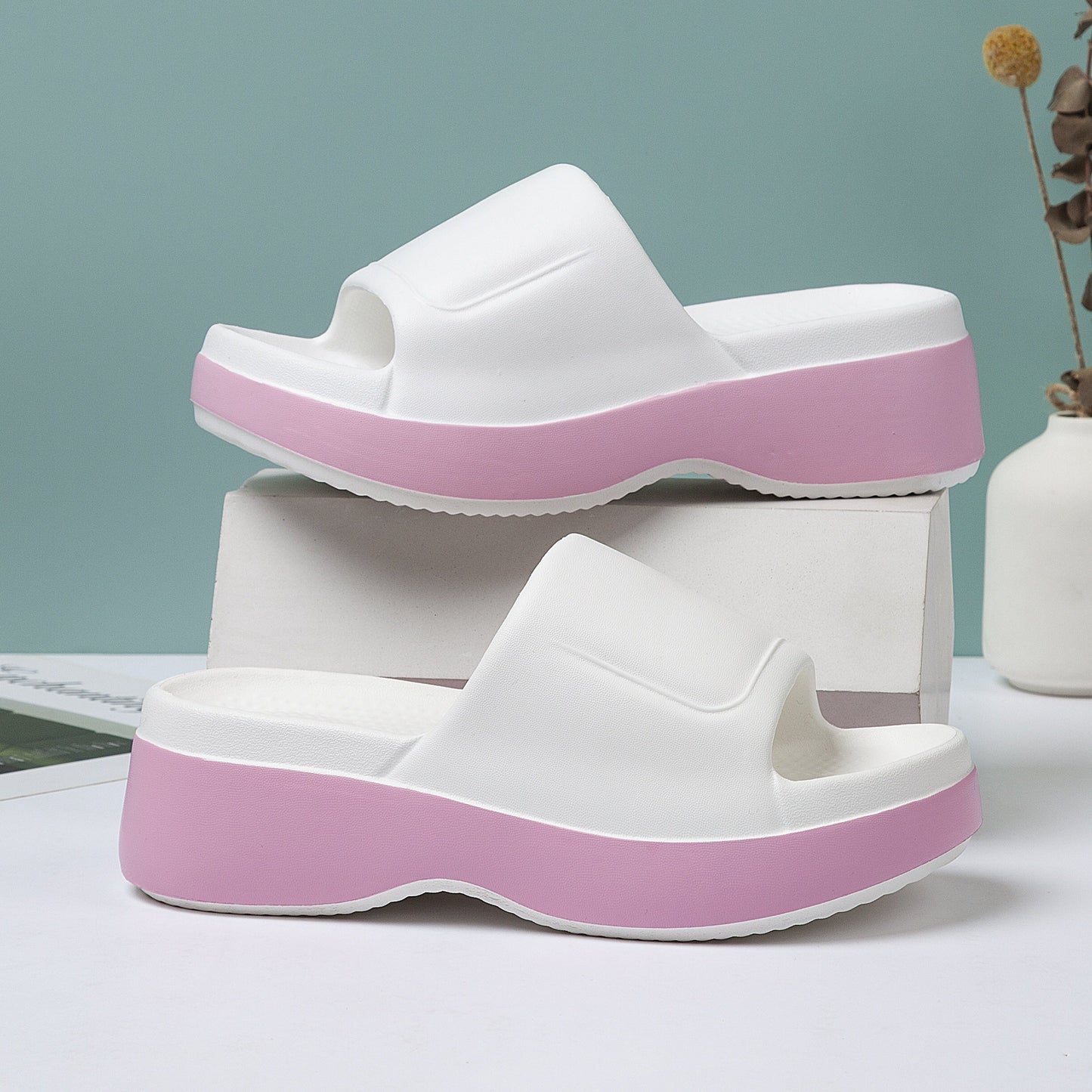 Damen Plateau-Slipper – Bequeme Sommerschuhe für Freizeit & Alltag