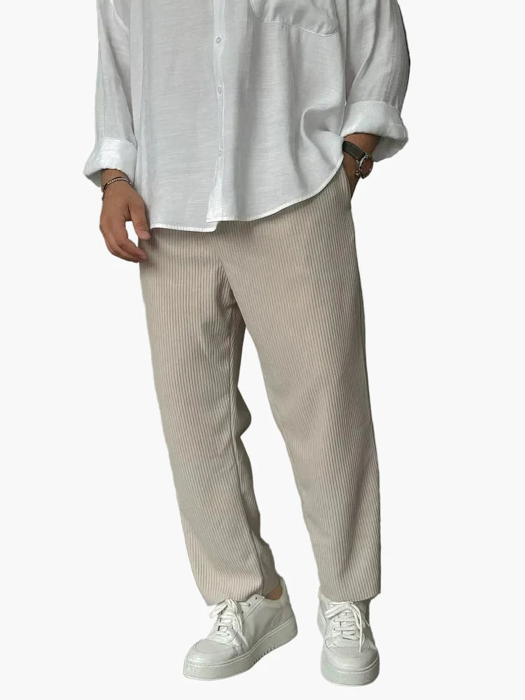 Herren Elegante Relaxed Fit Freizeithose für Alltag und Business – Moderner Old Money Stil