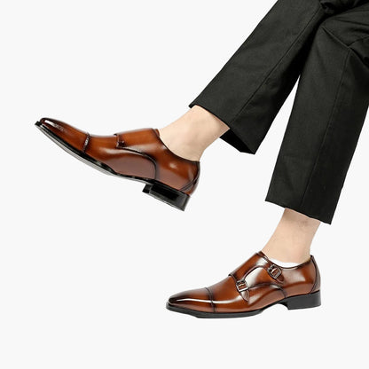 Herren Doppel-Monkstrap Businessschuhe – Elegante Anzugschuhe für Büro & festliche Anlässe