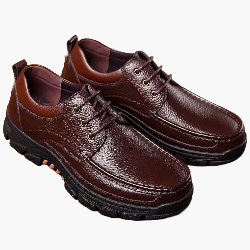 Herren Outdoor Freizeitschuhe mit rutschfester Sohle – Elegante Business-Leder Halbschuhe für Alltag und Büro