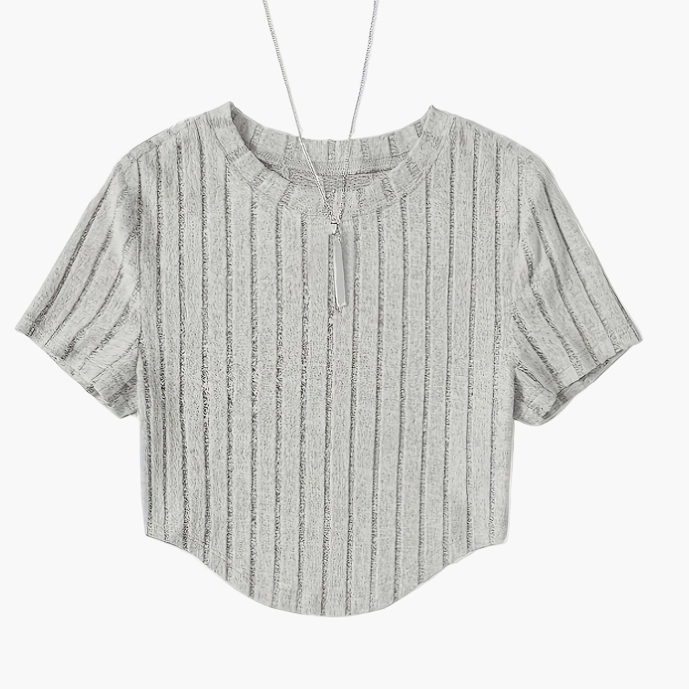 Damen Kurzarm-Ripptop im Casual-Look – Perfekt für Freizeit und Alltag