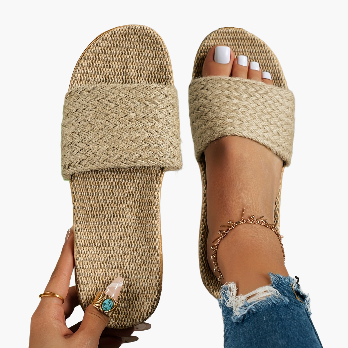Damen Sommer Pantoletten Komfort Casual Hausschuhe – Modische Slipper für Freizeit und Alltag