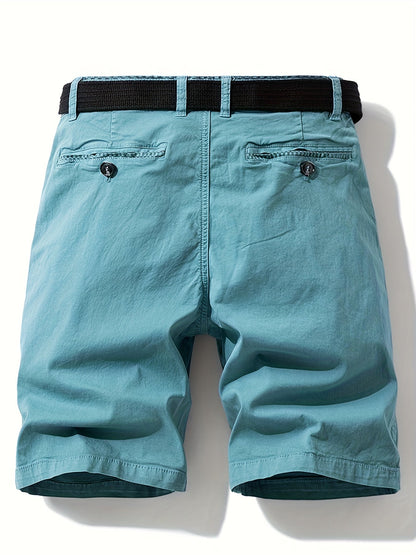 Herren Freizeit-Bermuda Shorts mit Gürtel – Klassischer Sommer-Look für Alltag und Outdoor