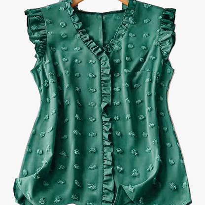 Damen Bluse Elegant mit Volants und Rüschenärmeln – Perfekt für Freizeit & Büro