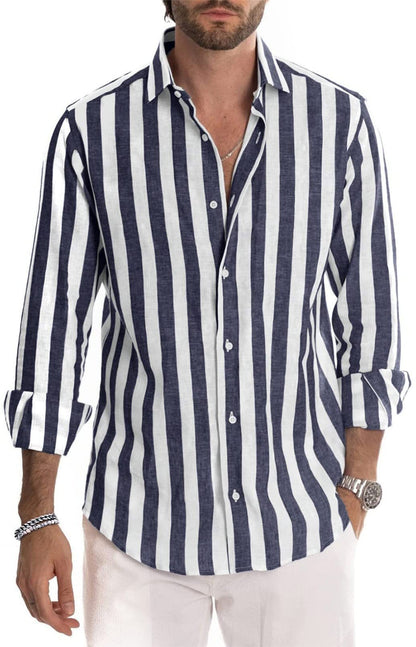 Herren Freizeithemd mit Streifen – Lässiger Look für Urlaub & Alltag