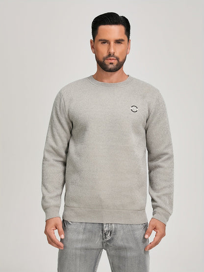 Unisex Langarm Sweatshirt Pullover Rundhals mit Logo-Detail Winter