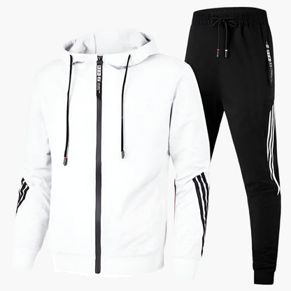 Herren Sport-Trainingsanzug im Modernen Zweiteiler – Bequemer Hoodie & Jogger für Fitness & Freizeit
