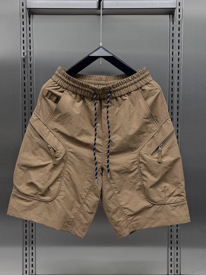 Herren Utility Cargo Shorts mit Reißverschlusstaschen – Urban Athleisure Style