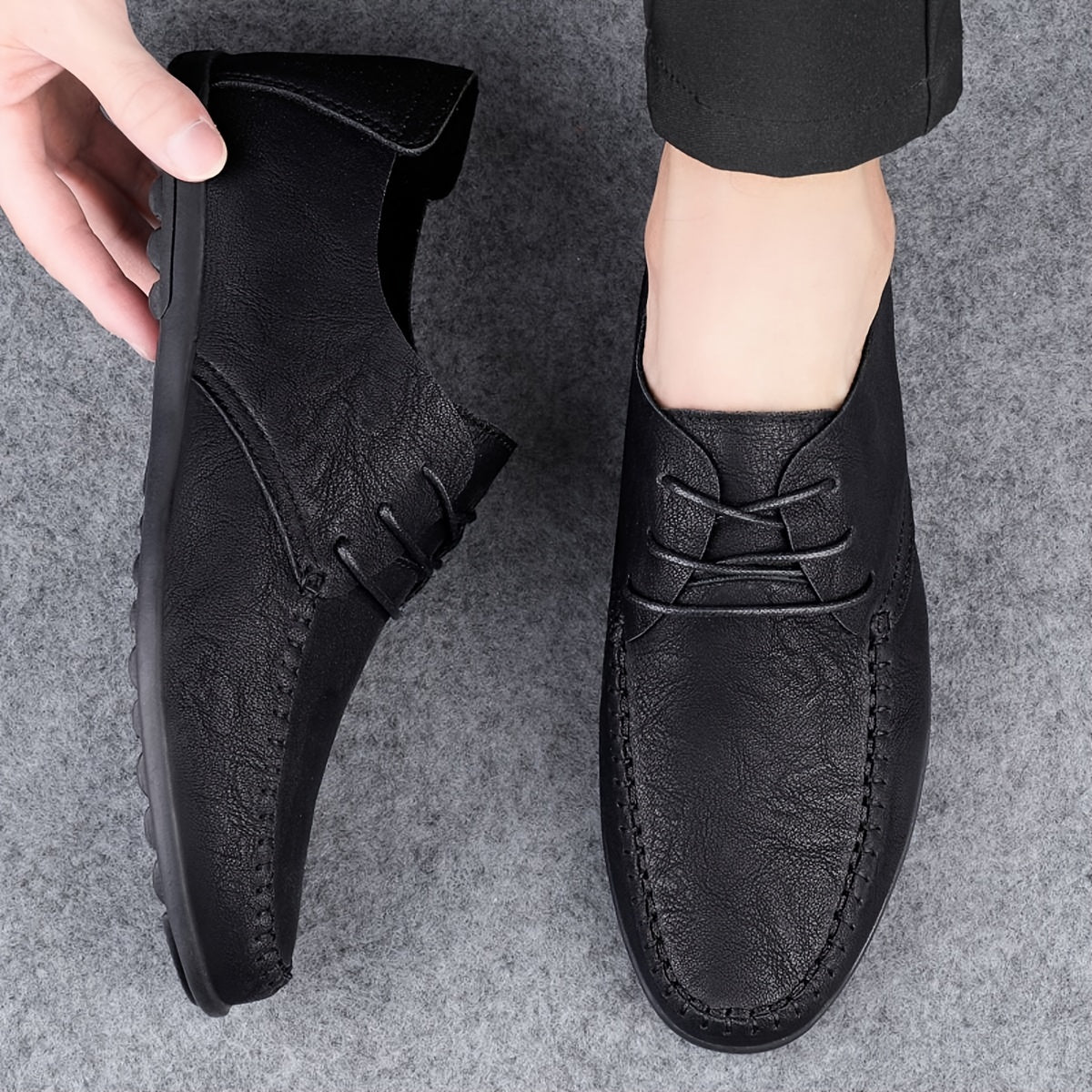 Herren Mokassins Freizeit-Slipper Komfortschuhe für Alltag und Büro