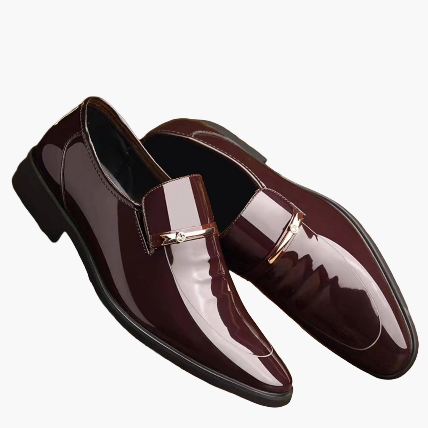 Herren Elegante Business Slipper – Klassische Lackschuhe für Büro & festliche Anlässe