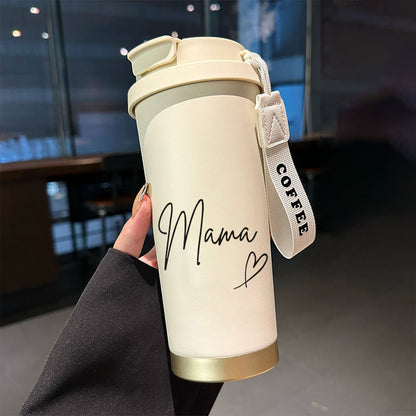 Mama Thermobecher für Damen – Stilvoller Reisebecher, Muttertag Geschenk, Kaffee- und Teeliebhaber