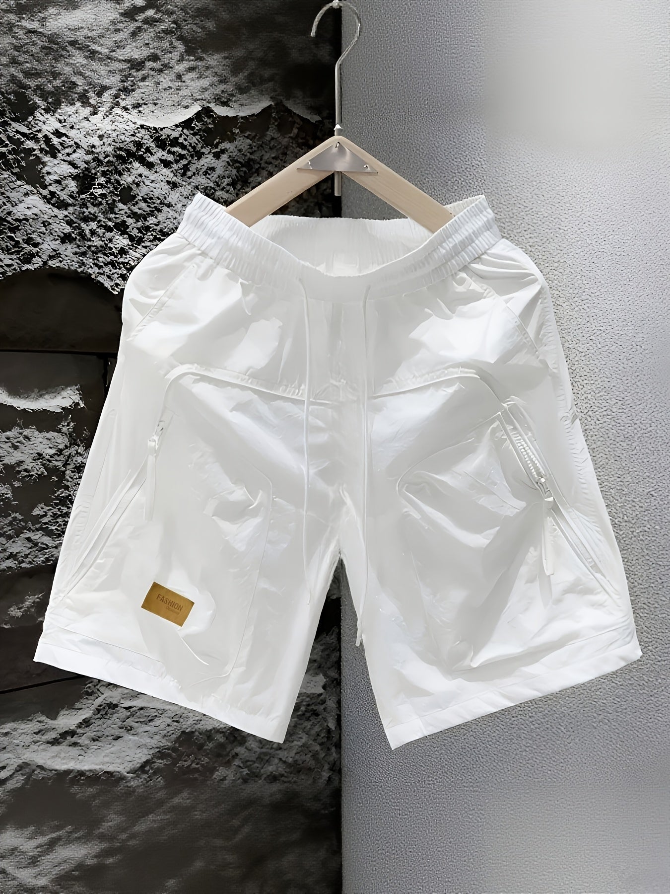 Herren Utility Fitness Shorts mit Reißverschlusstaschen – Sportliche Activewear