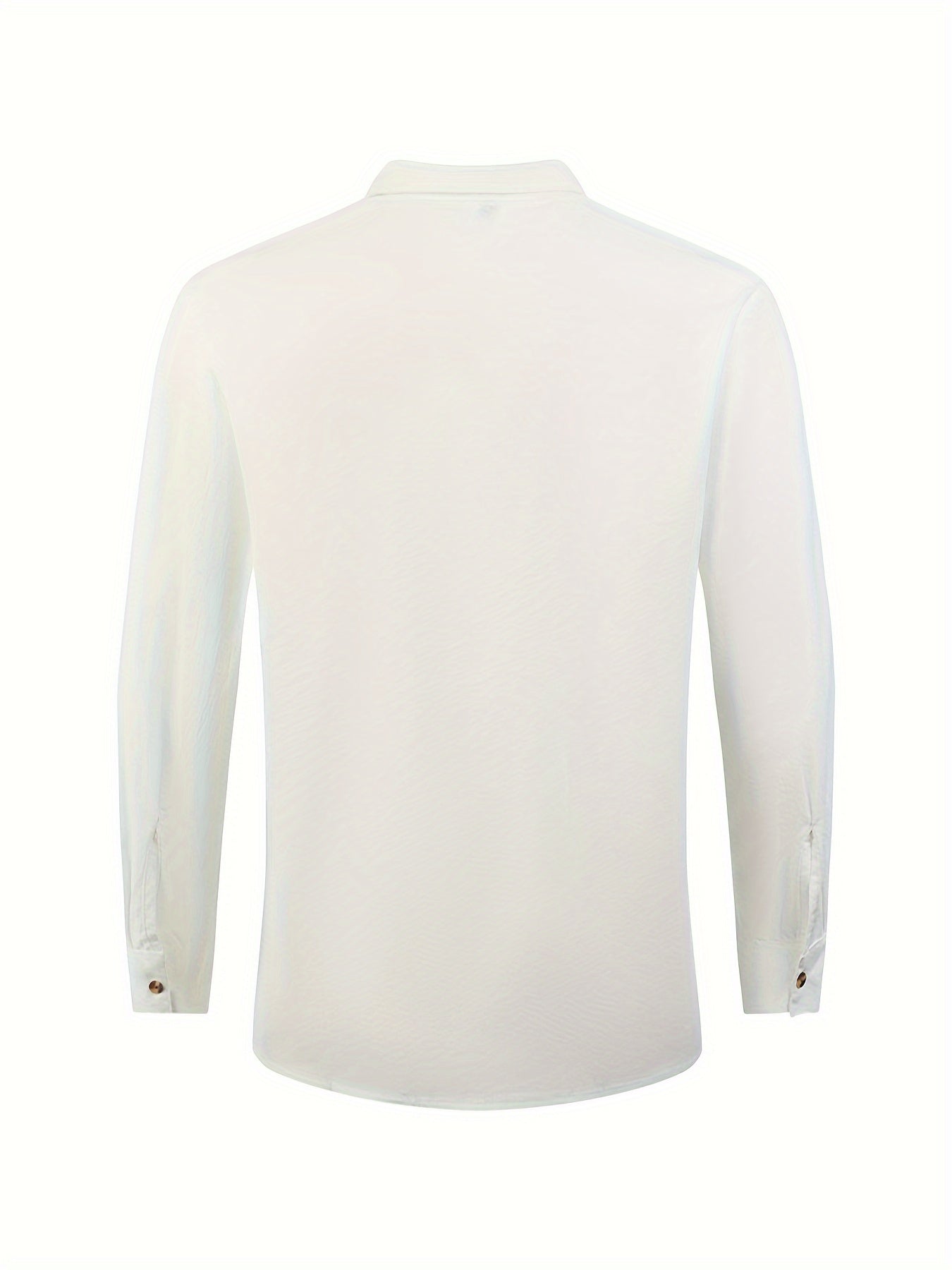 Herren Stehkragen Hemd Modern Vintage Stil Freizeit Business