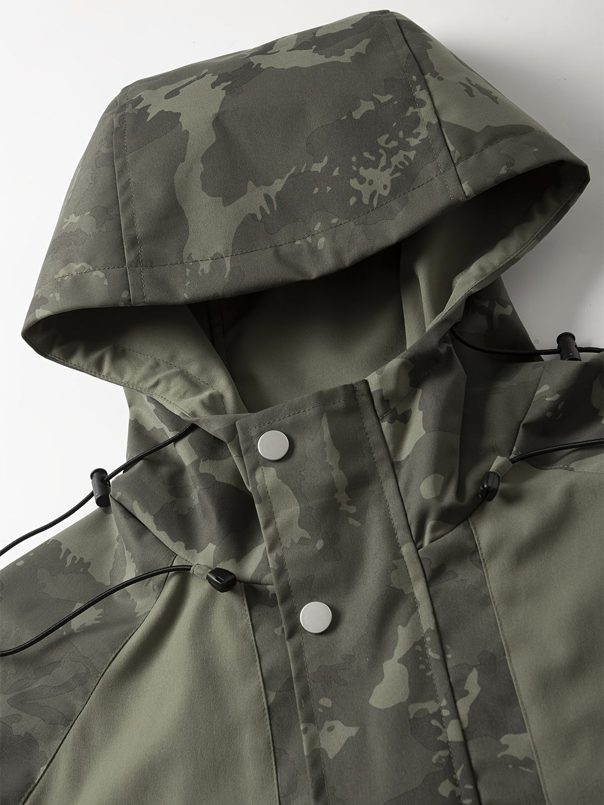 Herren Tarnmuster Jacke mit Kapuze – Grün Camouflage