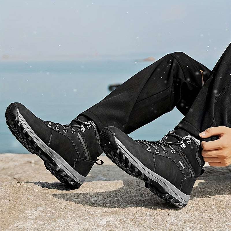 Herren Winterstiefel Outdoor Schnürstiefel Warm Gefüttert