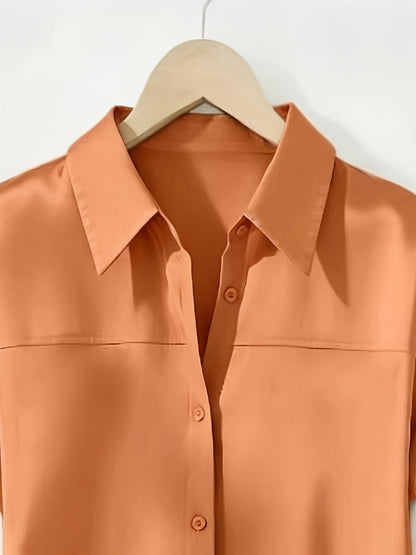 Damen Bluse mit Kragen und Knopfleiste – Eleganter, Zeitloser Stil für Büro und Freizeit