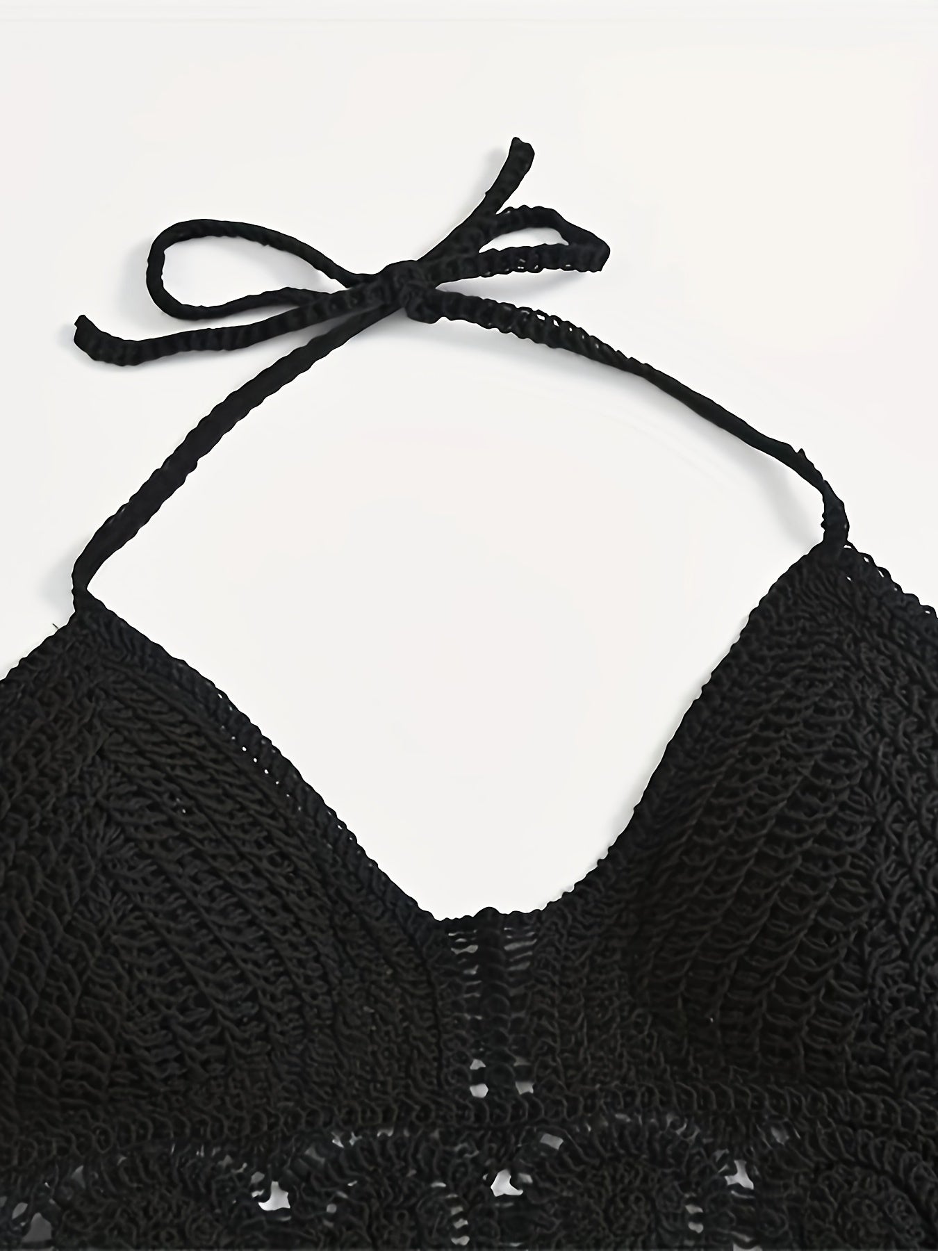 Damen Boho Häkel-Bralette Haltertop für Festivals und Strand