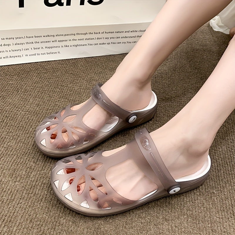 Damen Freizeit-Sandalen mit Cut-Out-Design und verstellbarem Riemen – Bequeme Sommerschuhe für Alltag & Urlaub