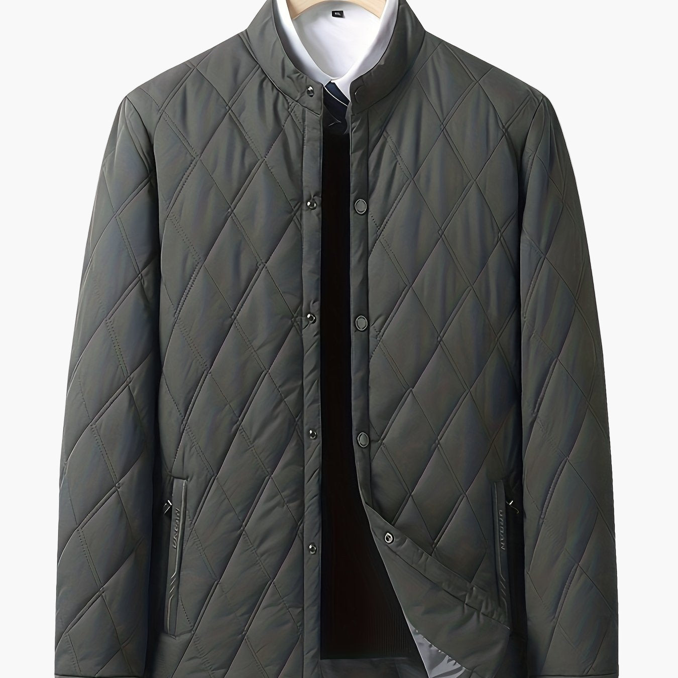 Herren Steppjacke – Eleganter Business- und Freizeitstil, Übergangsjacke mit Rautensteppung