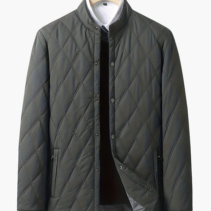 Herren Steppjacke – Eleganter Business- und Freizeitstil, Übergangsjacke mit Rautensteppung