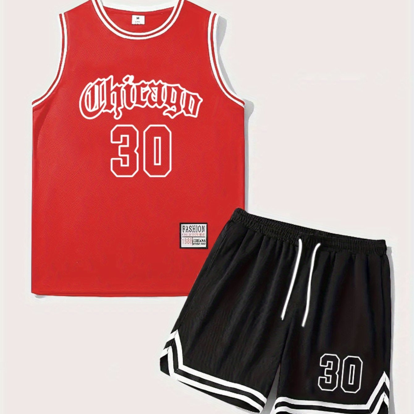 Herren Basketball Trikot Set Chicago 30 – Sportliches Tanktop und Shorts für Training und Freizeit