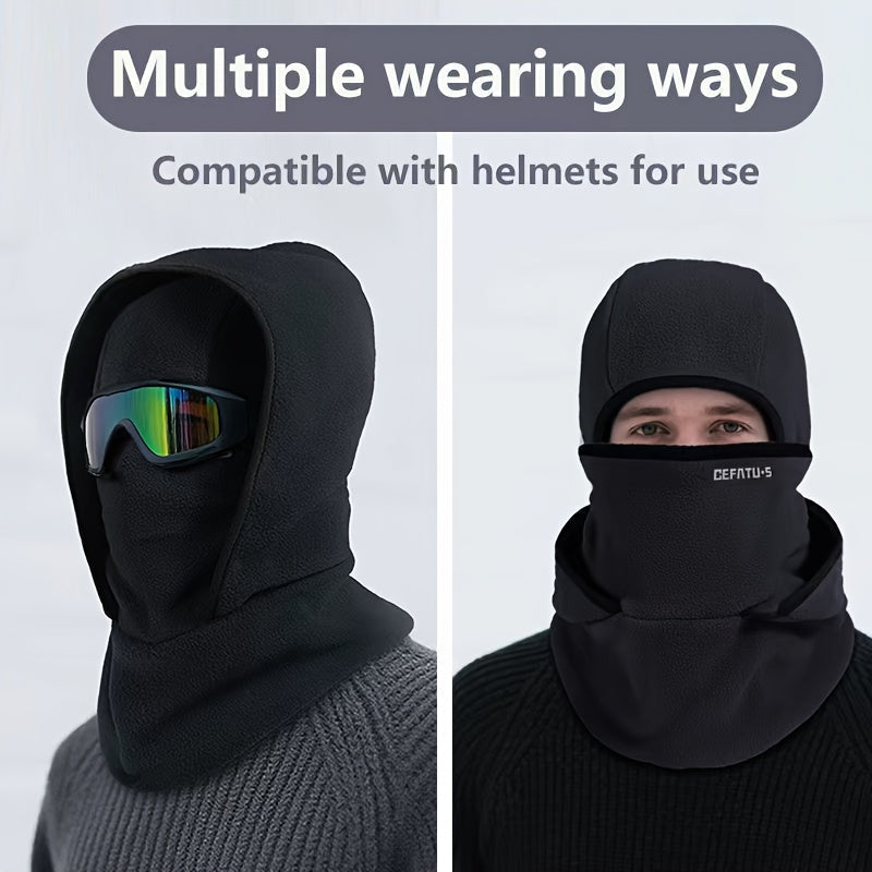 Sturmhaube Kapuzen-Balaclava aus Fleece Winddicht Warm für Wintersport