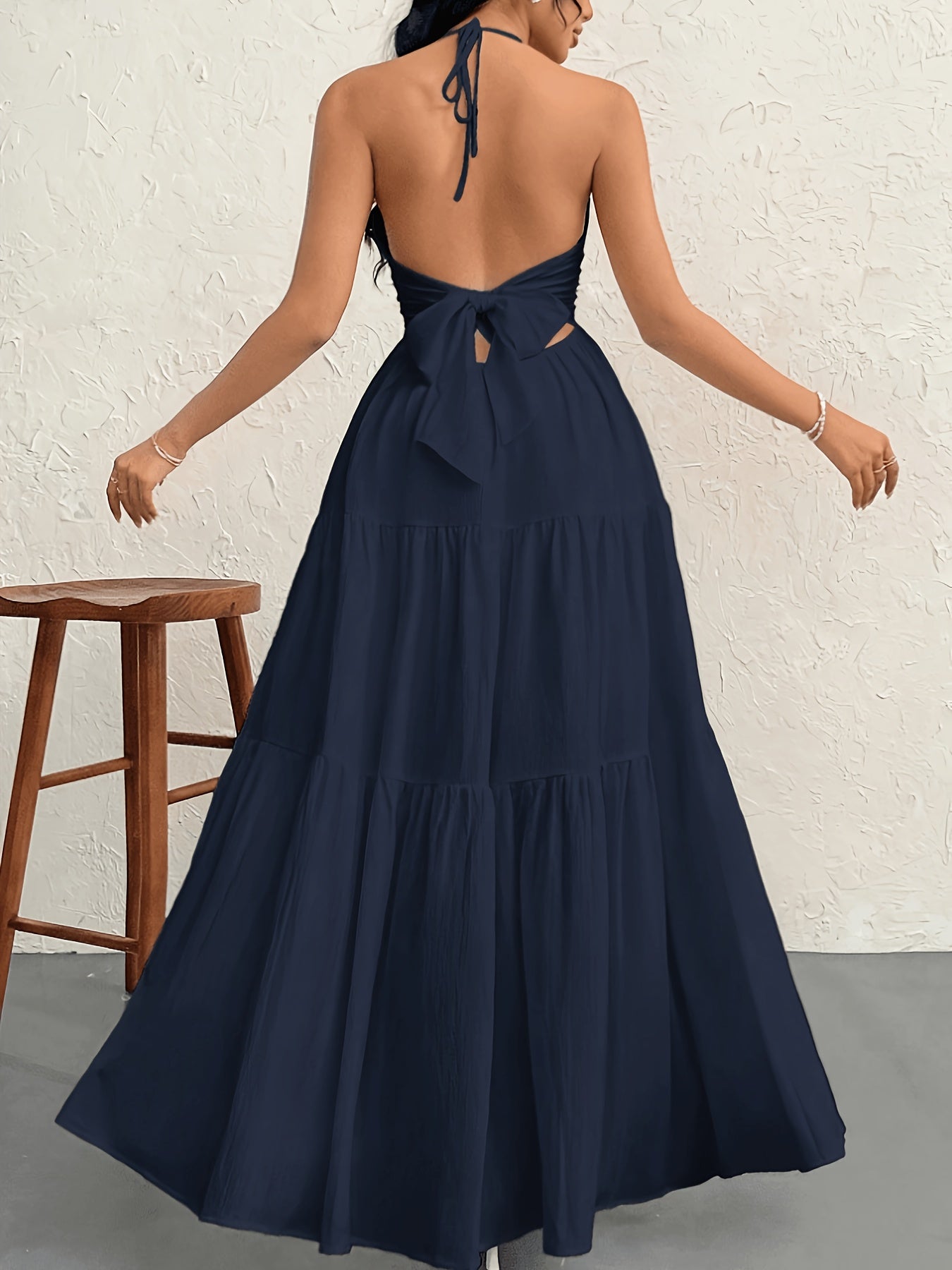 Damen Maxikleid Elegant mit Spaghettiträgern und Rückenfrei – Stilvolles Abend- und Sommerkleid