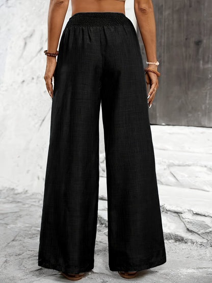 Damen Weite Freizeithose mit Elastikbund – Eleganter Stil für Alltag und Urlaub