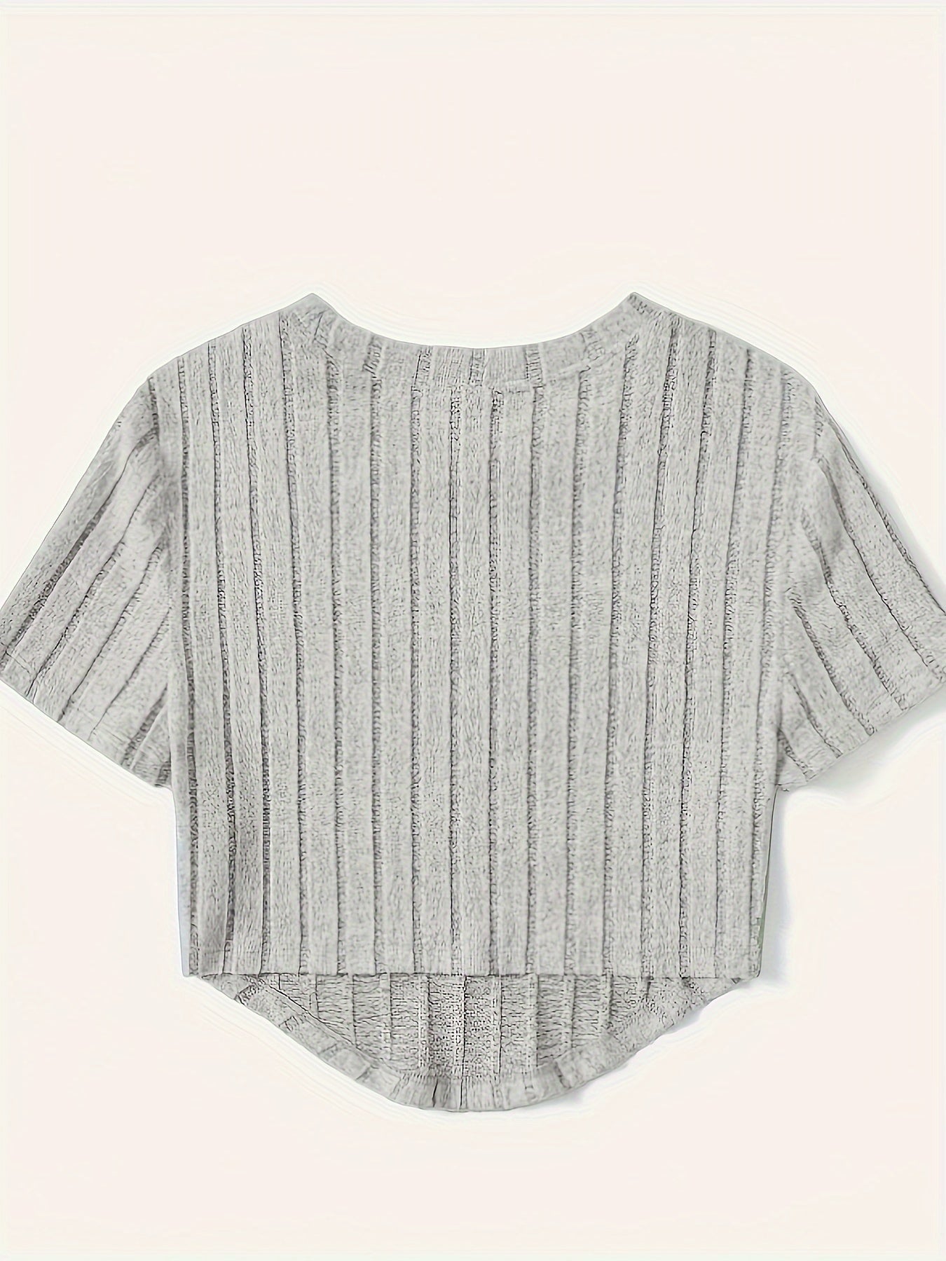 Damen Kurzarm-Ripptop im Casual-Look – Perfekt für Freizeit und Alltag