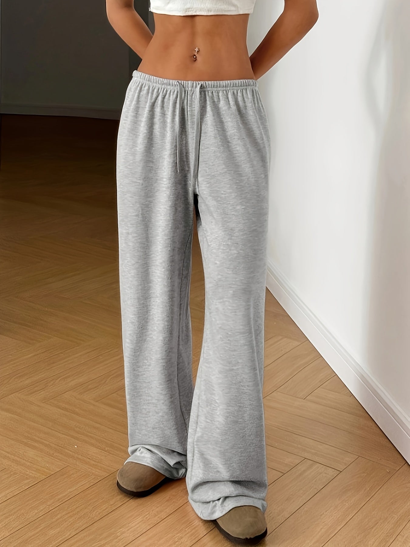 Damen Weite Loungewear-Hose mit Kordelzug – Entspannter Komfort für Zuhause & Freizeit