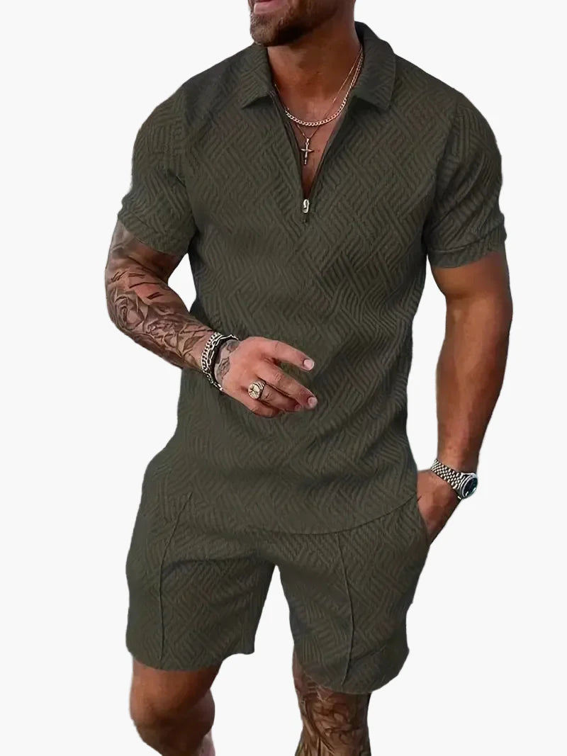Herren Poloshirt & Shorts Set – Modernes Freizeit-Outfit für Sommer & Urlaub