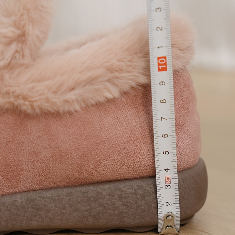 Damen Gefütterter Mokassin Rosa mit Kunstfell
